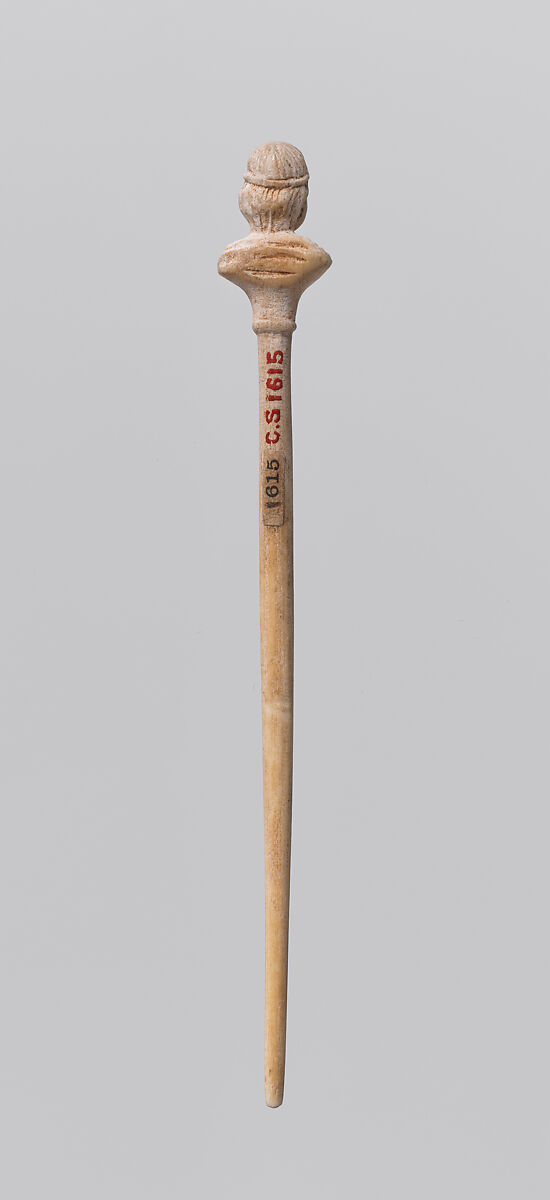 Bone hairpin with head, Bone, Roman, Cypriot