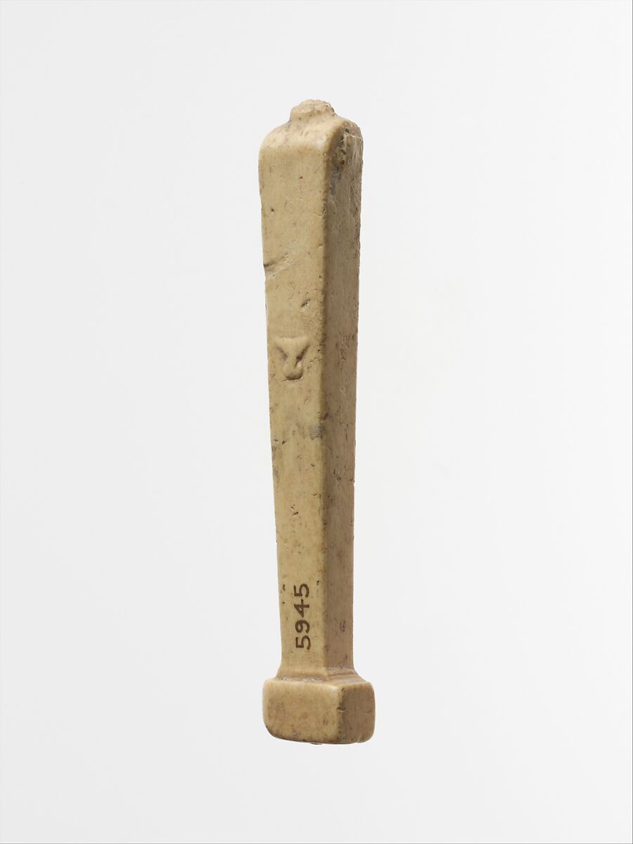 Bone object in the shape of a herm, Bone, Roman 