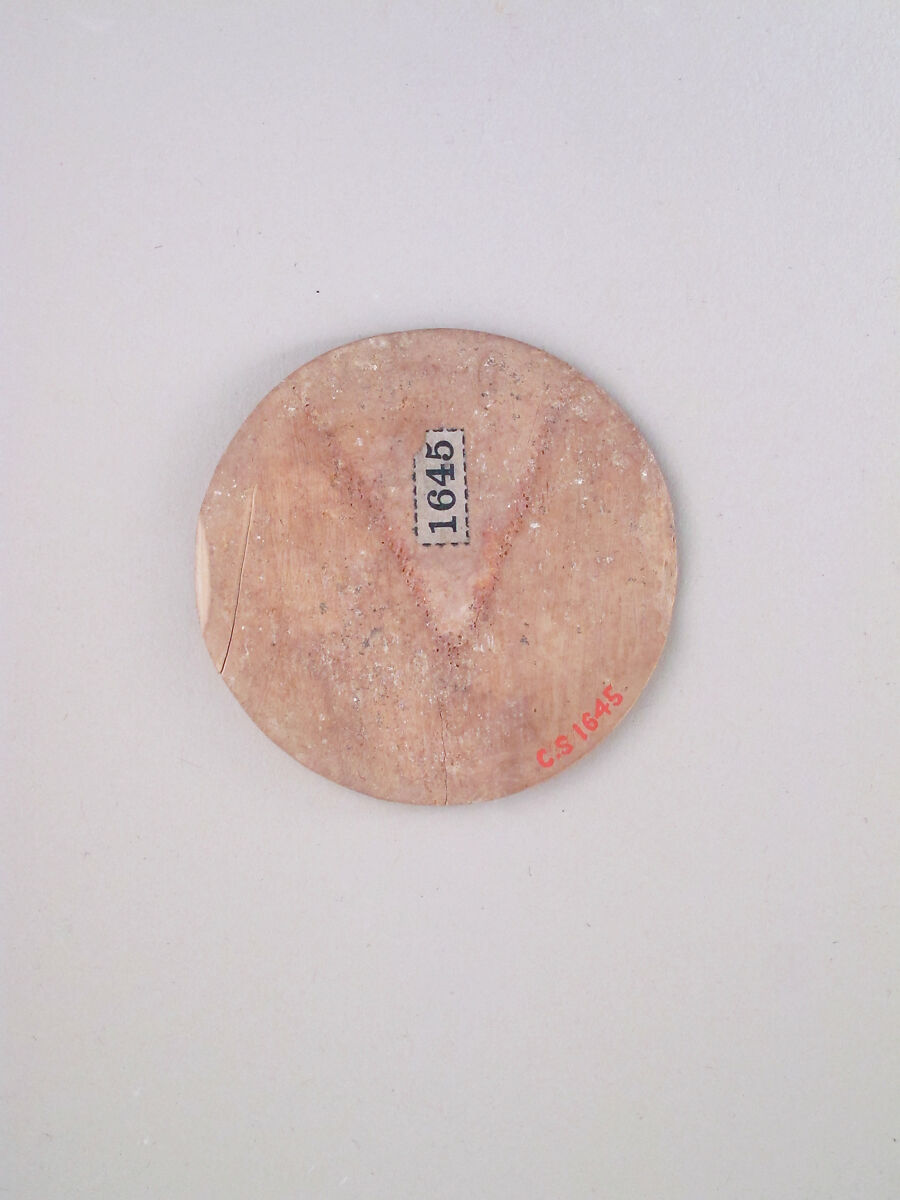 Ivory disk of a pyxis, Hippoptomus ivory, Cypriot