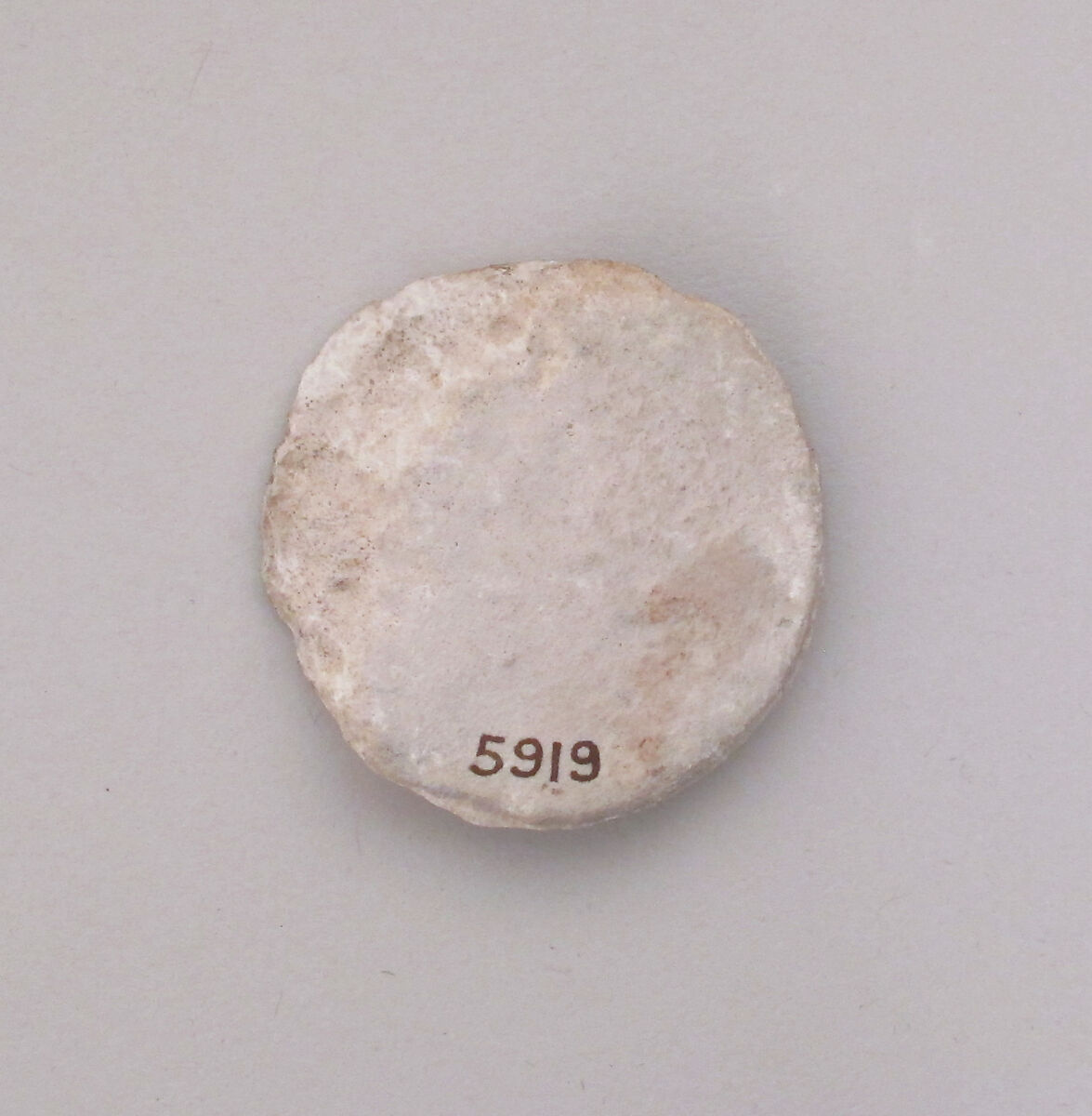 Ivory disk of a pyxis, Hippopotamus ivory, Cypriot