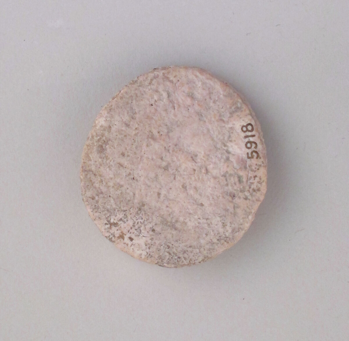 Ivory disk of a pyxis, Hippopotamus ivory, Cypriot 