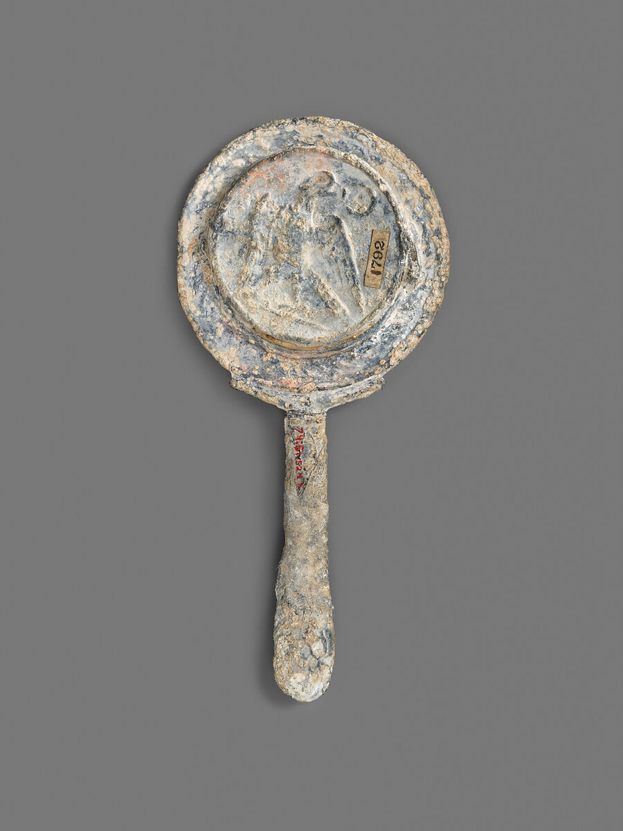 Glass mirror with lead frame, Lead, Glass, Roman