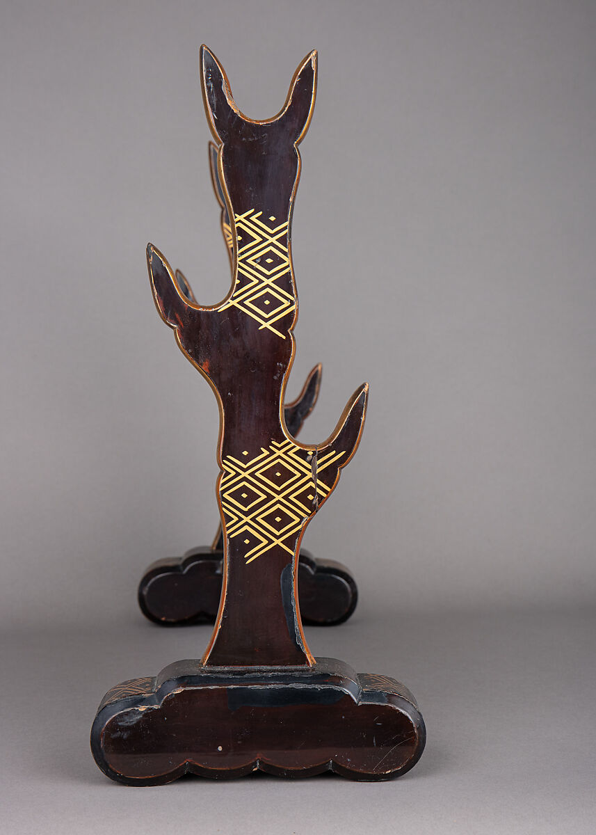 Sword Rack (Katana Kake), Wood, lacquer, Japanese