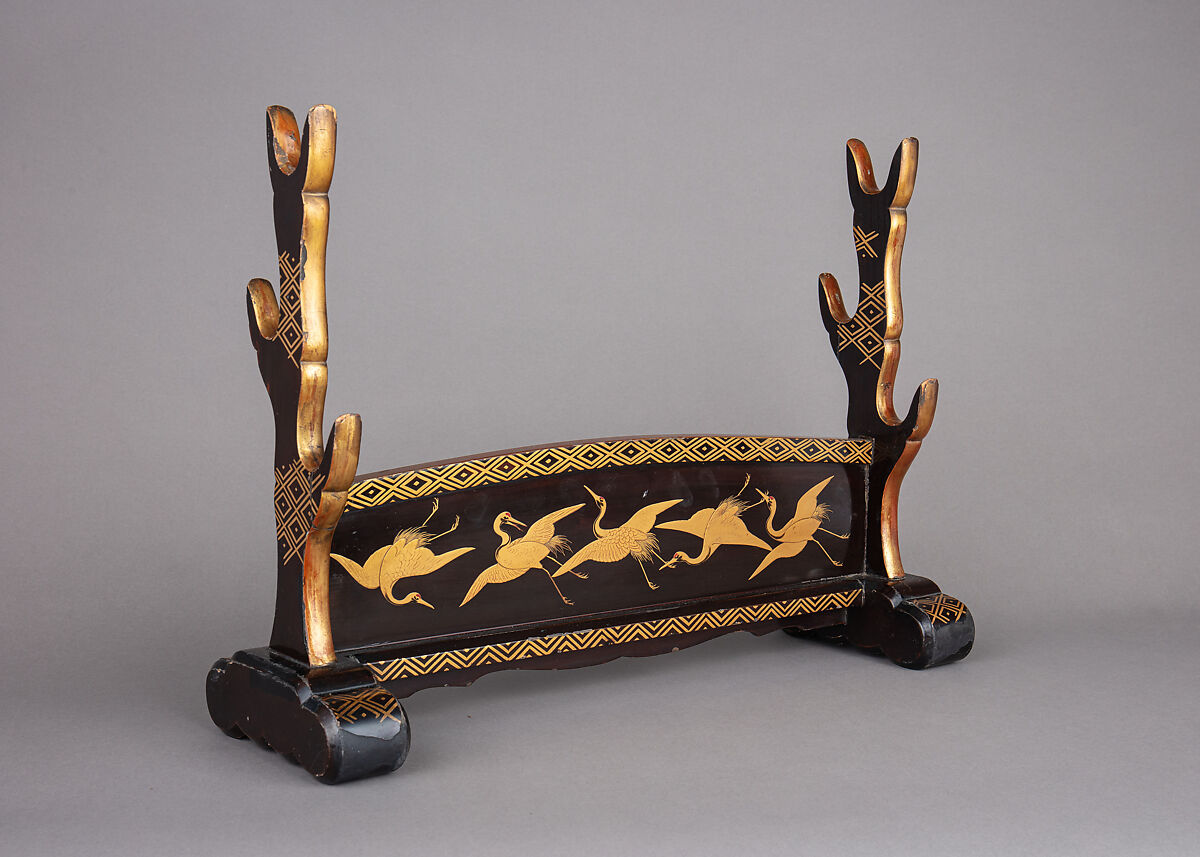 Sword Rack (Katana Kake), Wood, lacquer, Japanese 