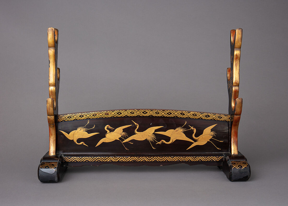 Sword Rack (Katana Kake), Wood, lacquer, Japanese