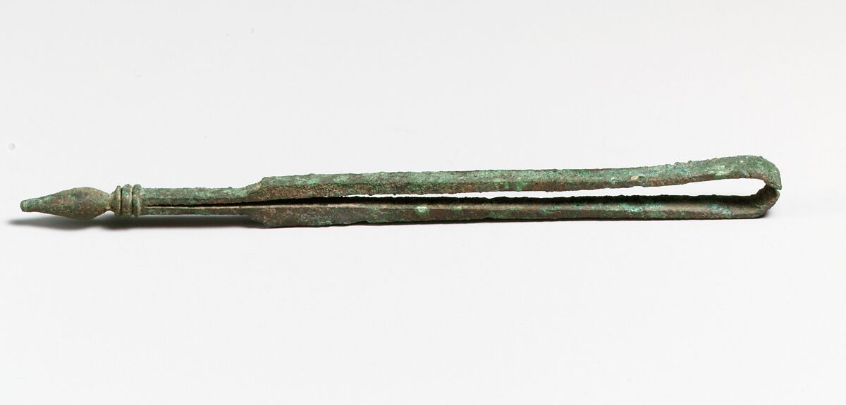 Very rare ancient Roman iron medical tool - large tweezers.