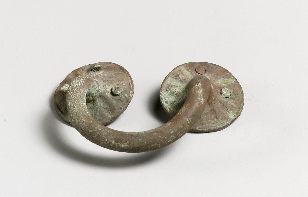 Handle of a hydria, Bronze, Cypriot 