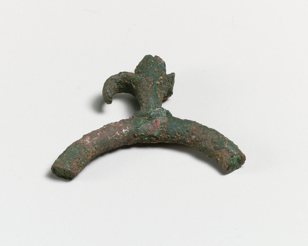 Handle of a bowl, Bronze, Cypriot 