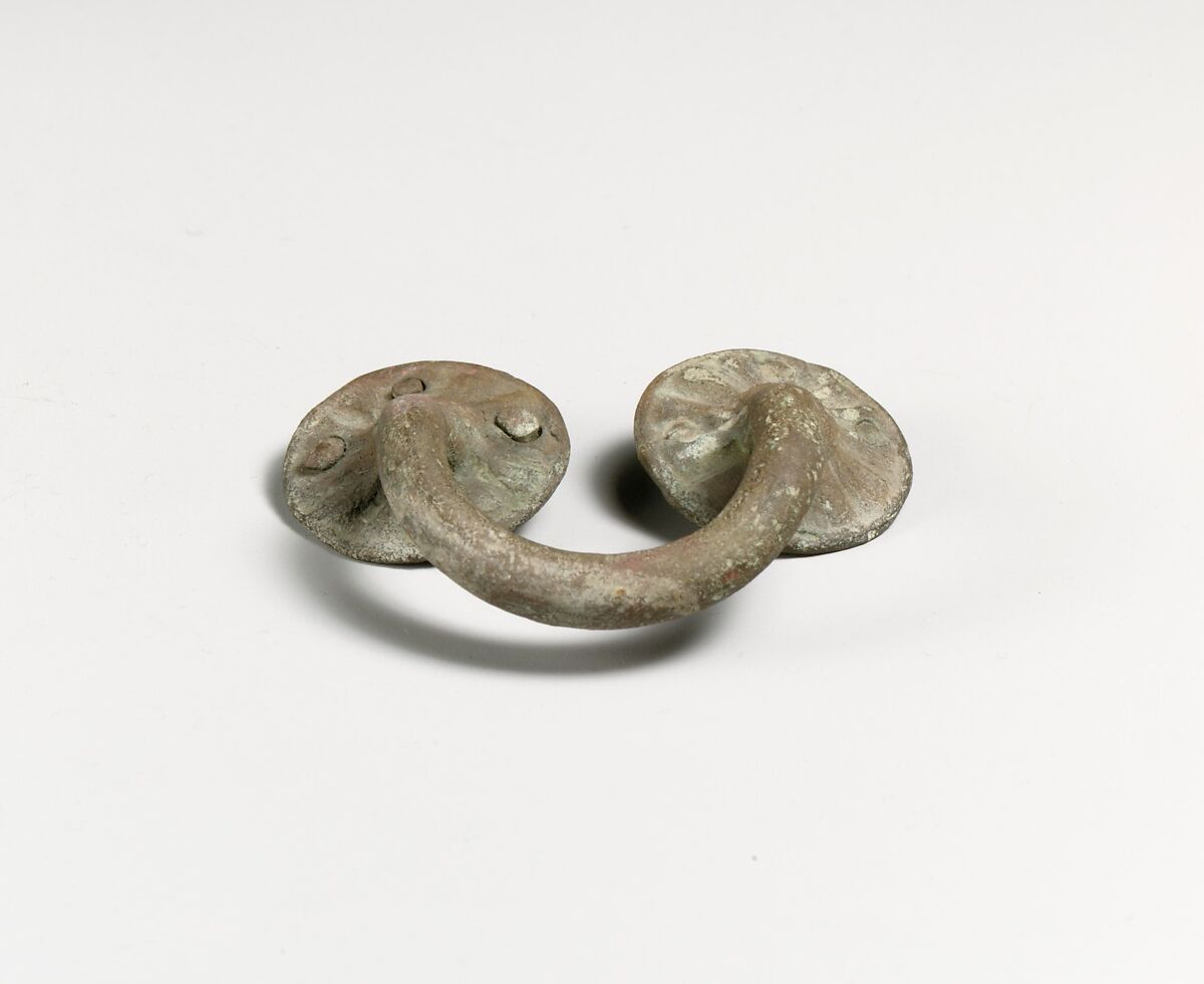 Handle of a hydria, Bronze, Cypriot 