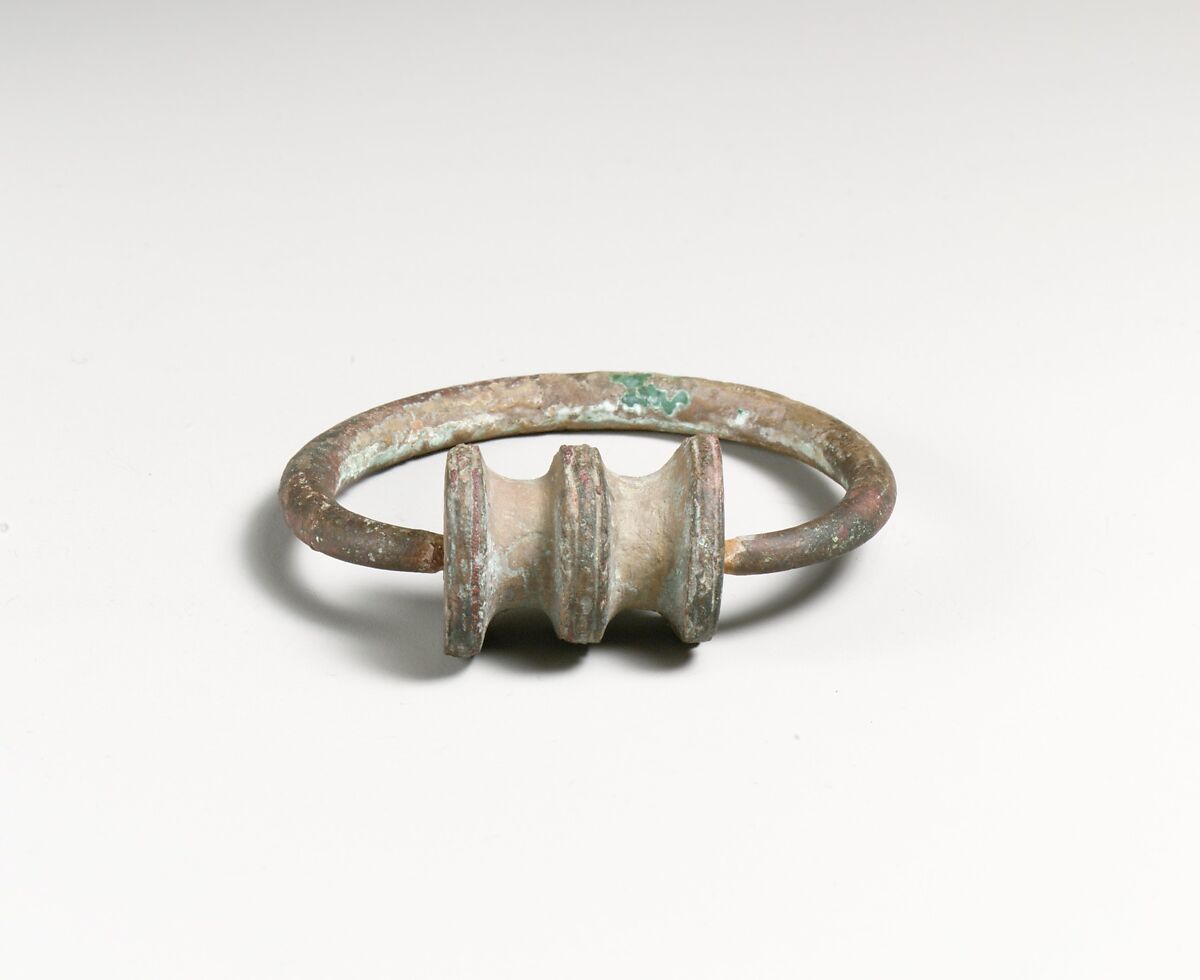 Handle of a bowl, Bronze, Cypriot 
