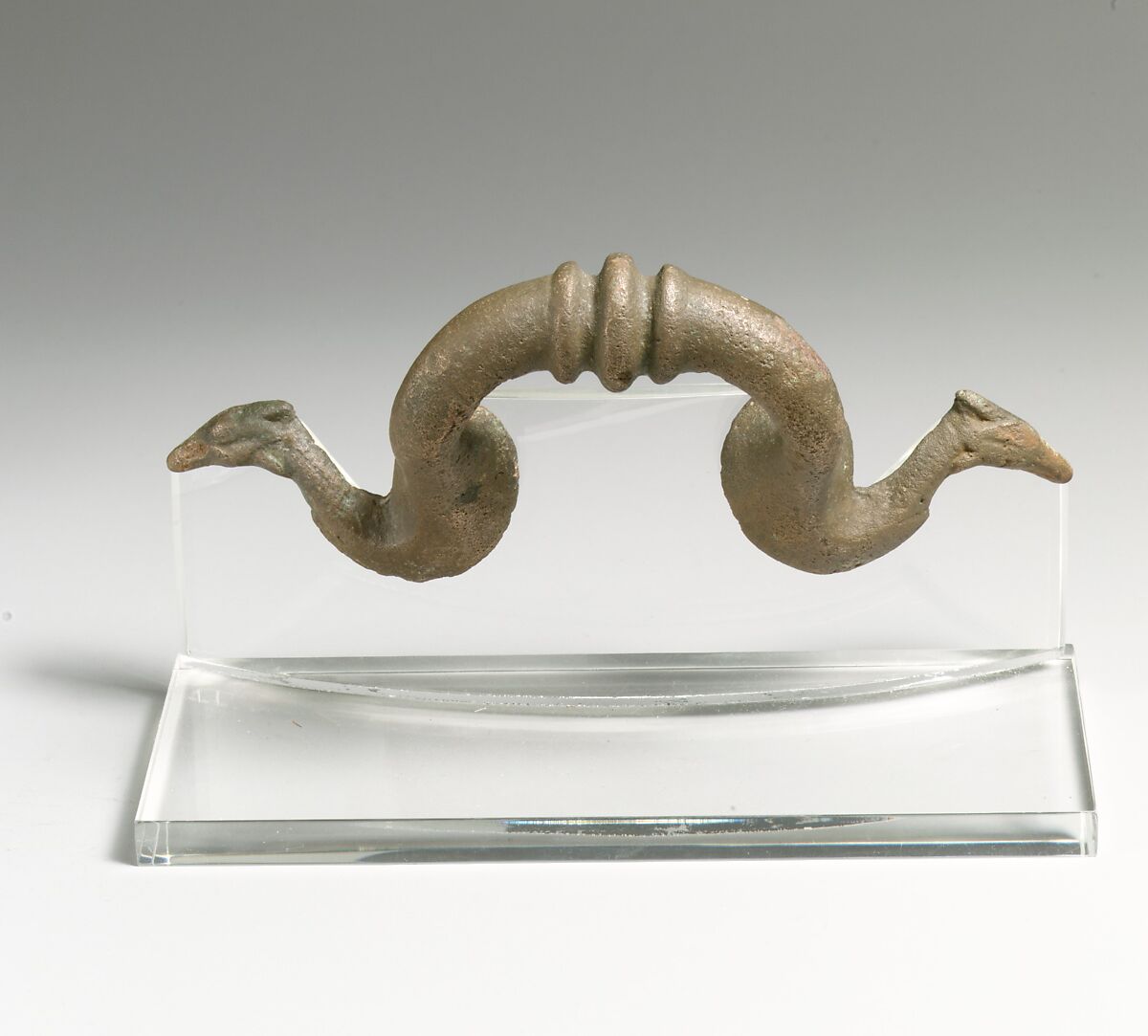 Handle of a bowl, Bronze, Cypriot 