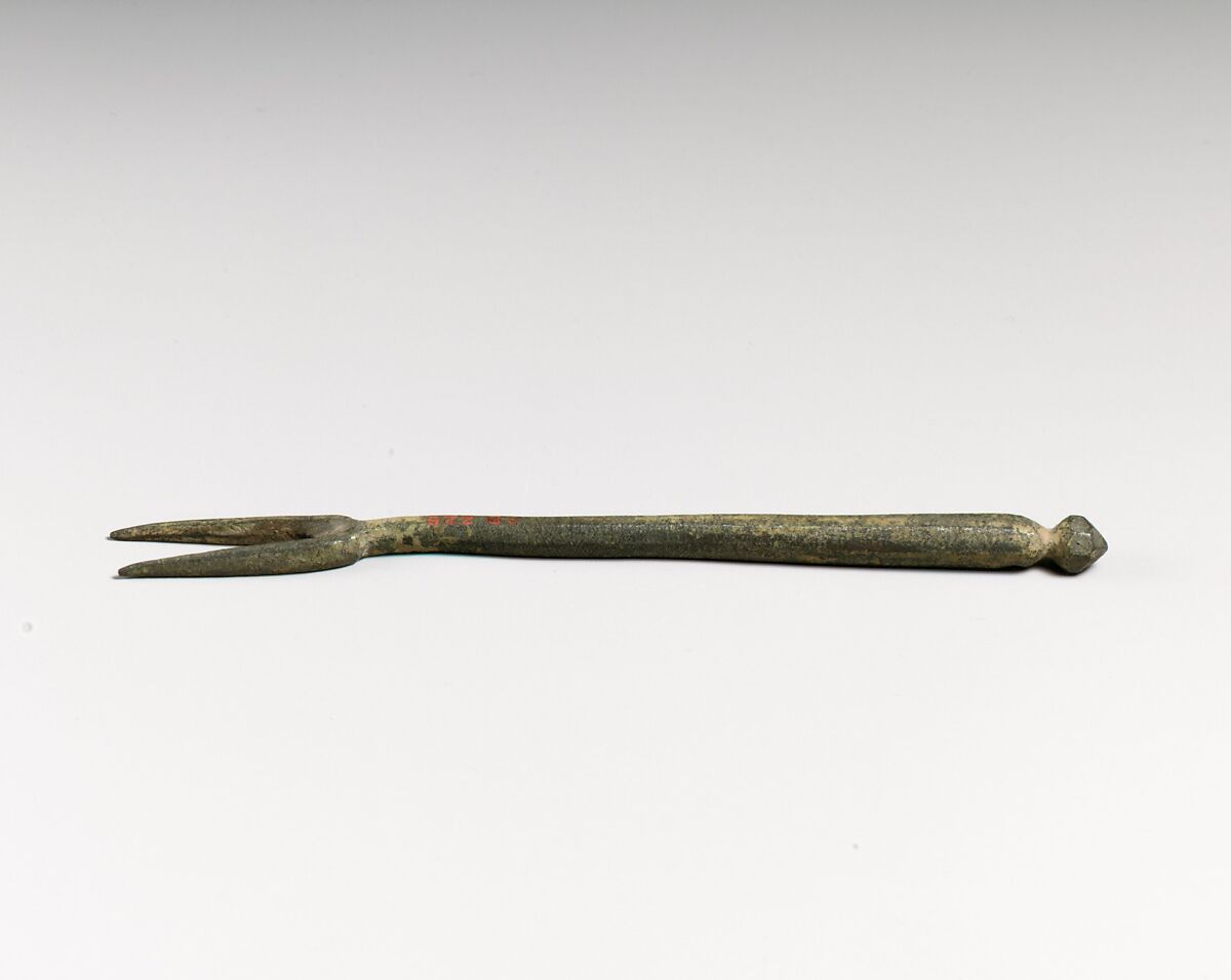 Bronze fork, Bronze, Roman, Cypriot 