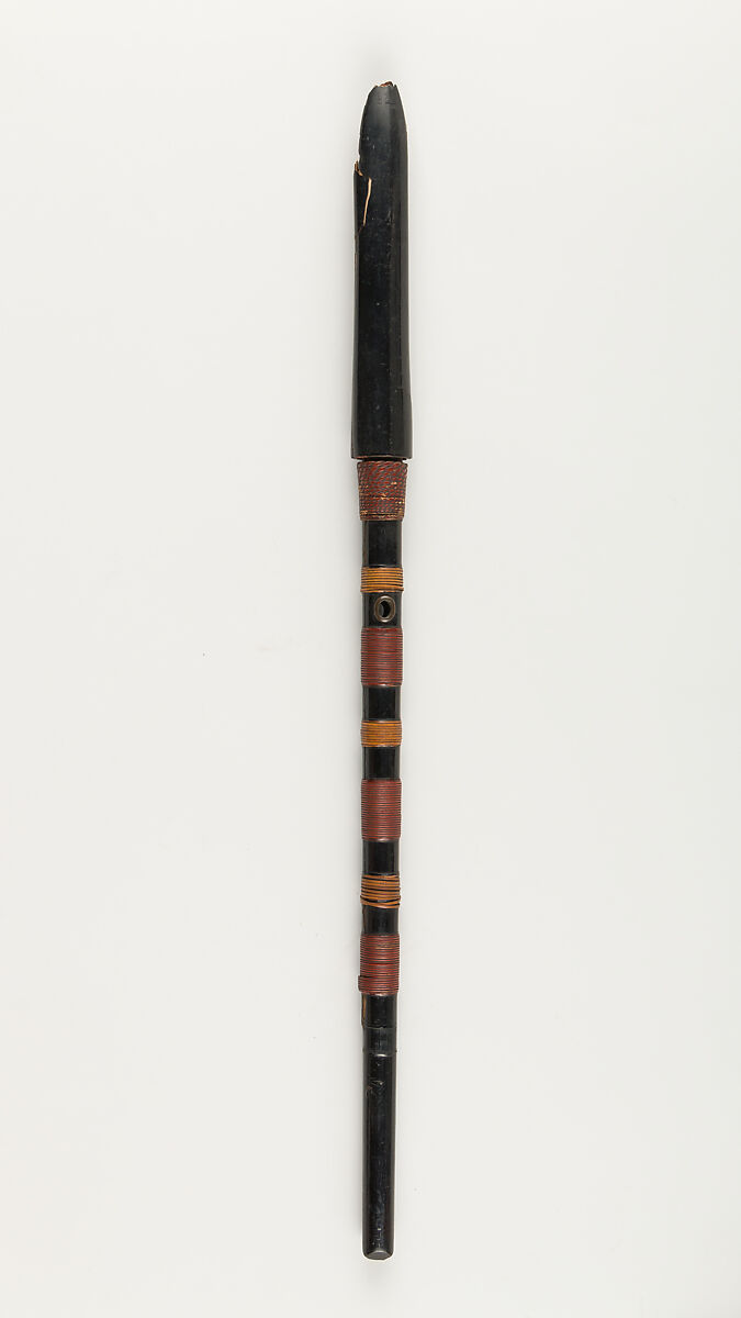 Javelin with Sheath, Lacquer, cane, Japanese