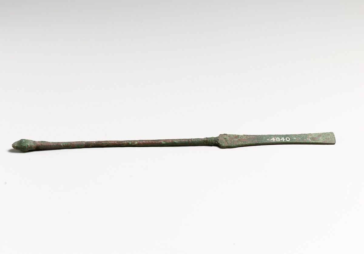 Bronze scalpel/dissector, Bronze, Roman, Cypriot 