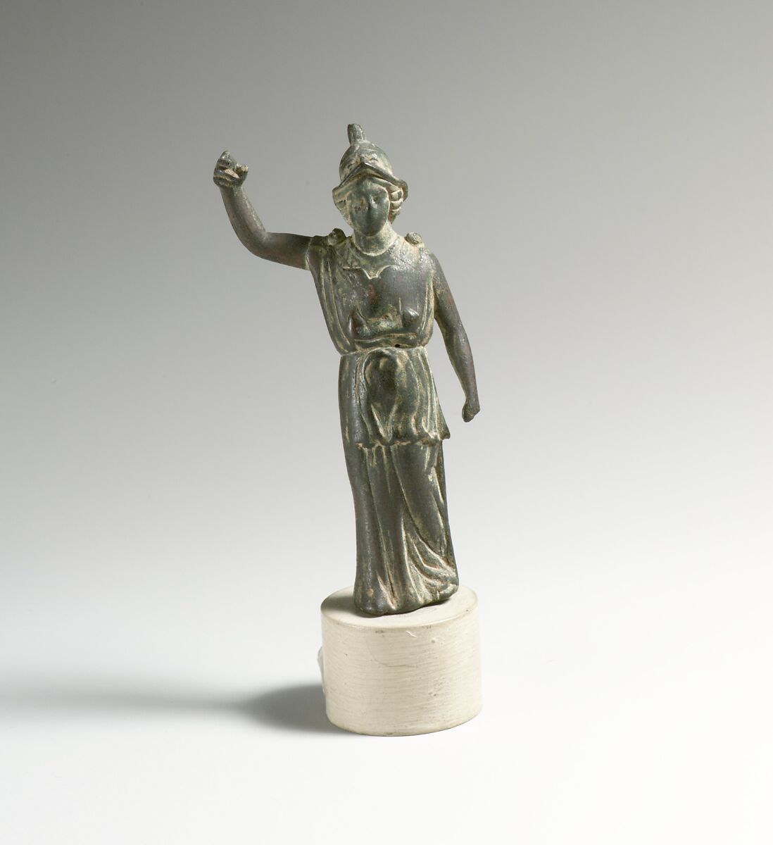 Bronze statuette of Athena, Bronze, Roman 