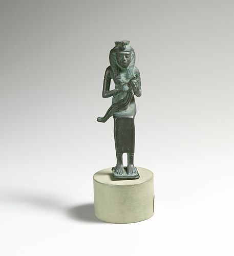 Bronze statuette of Isis with infant Horus