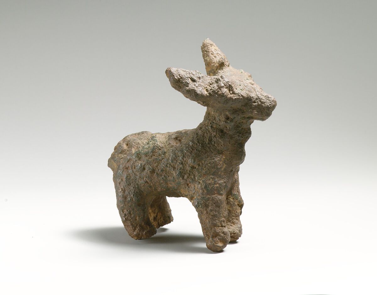 Bronze statuette of a stag, Bronze, Cypriot 