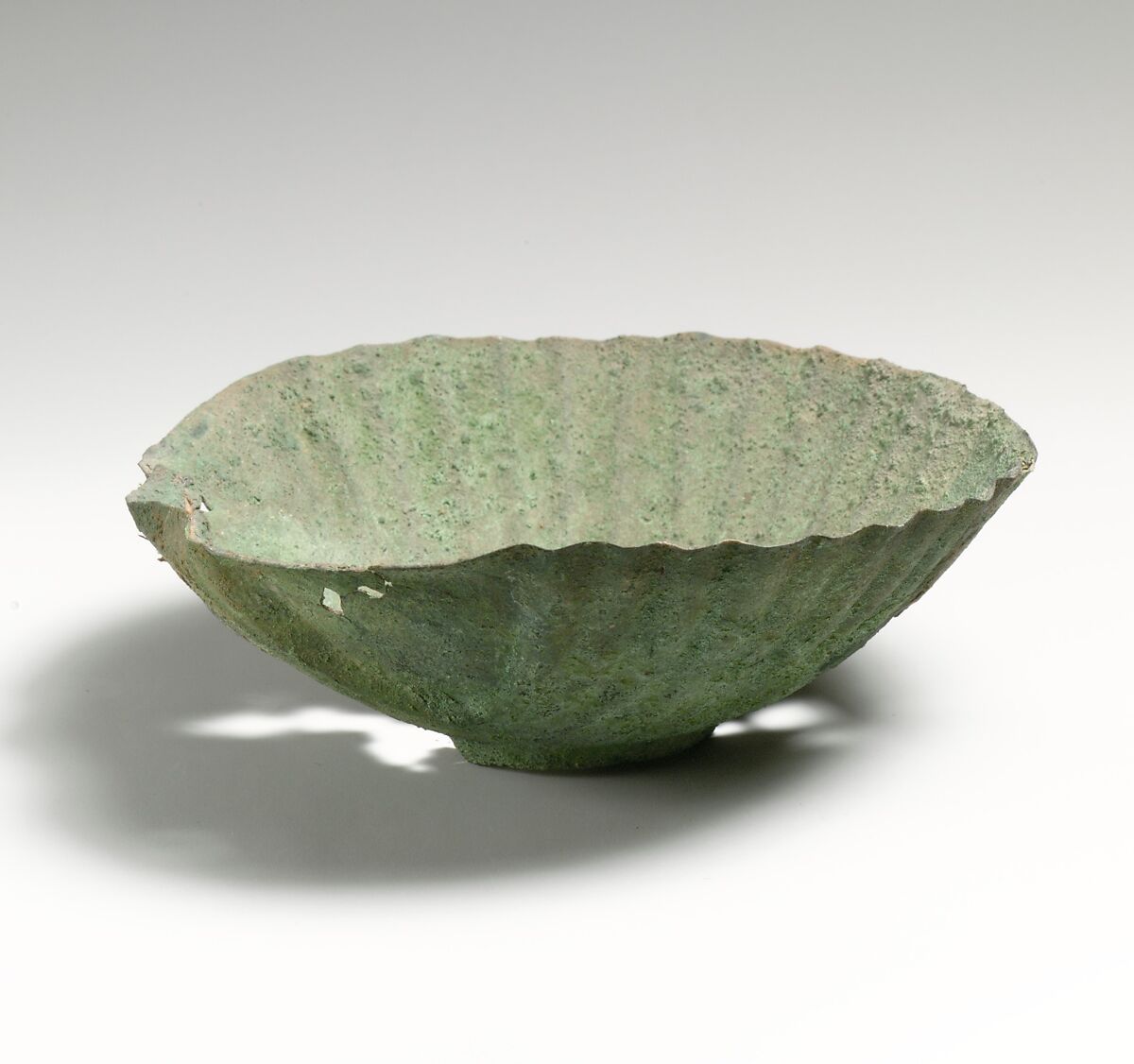 Bowl, fluted, Bronze, Cypriot 