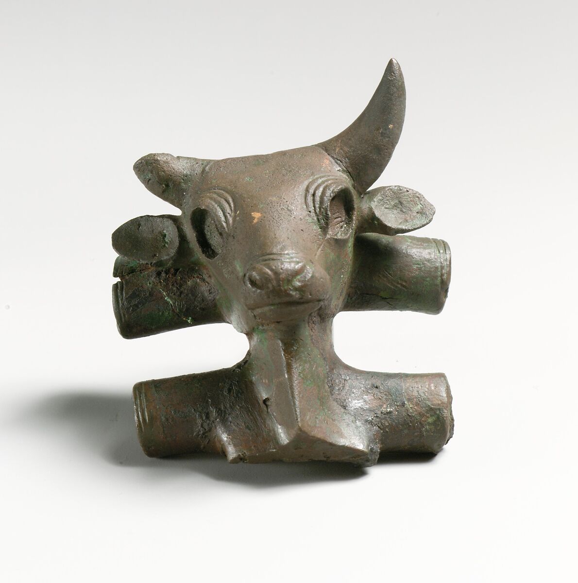 Bronze bull's head, Bronze, Possibly Cypriot 