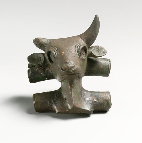 Bronze bull's head