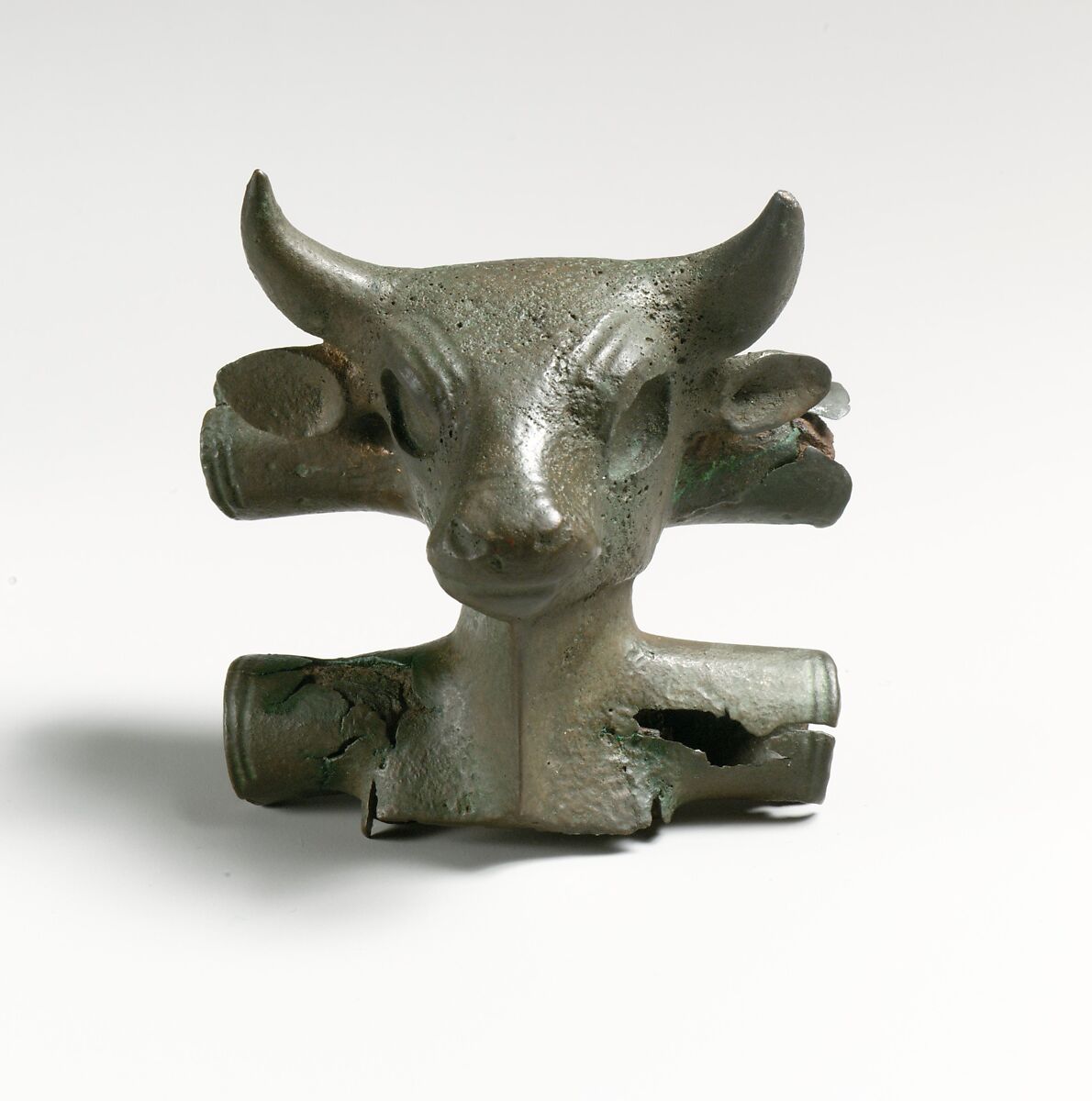 Bronze bull's head, Bronze, Possibly Cypriot 