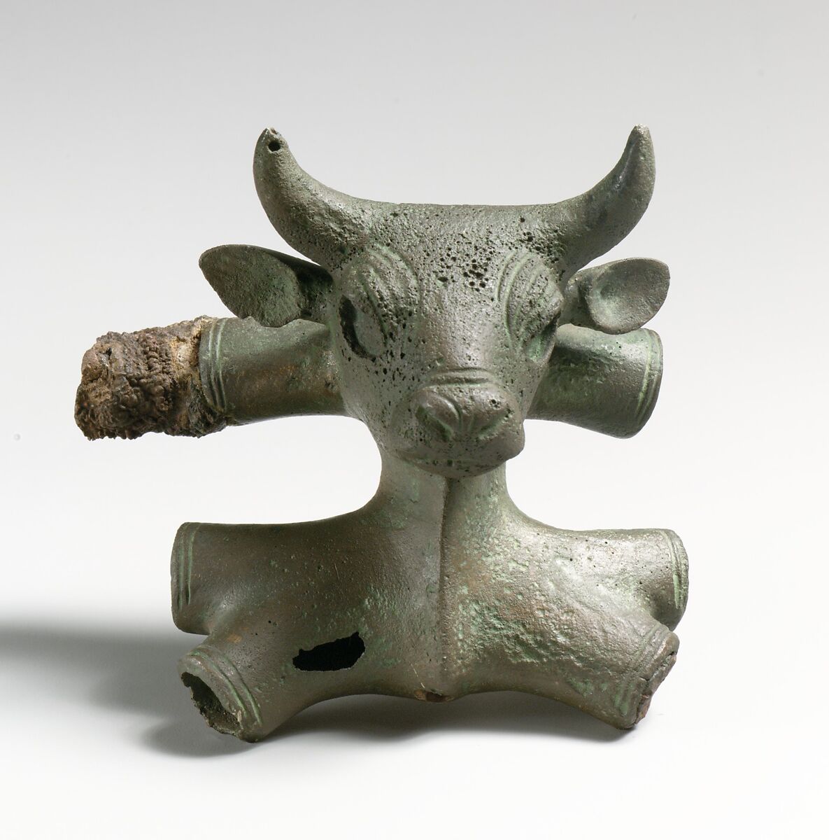 Bronze bull's head, Bronze, Possibly Cypriot 