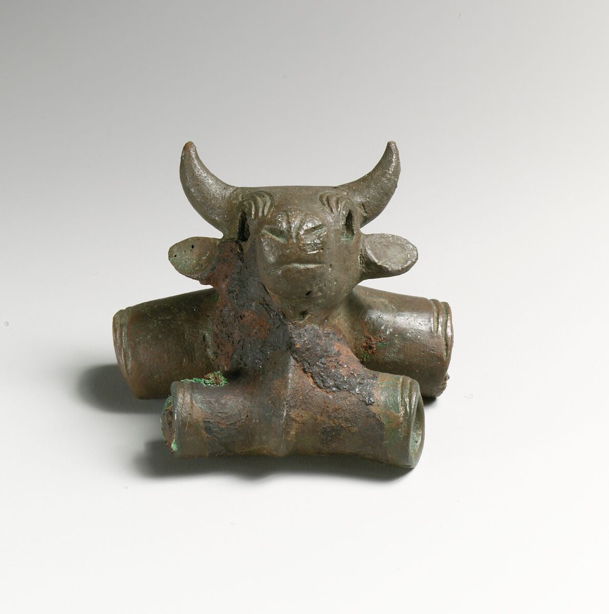 Bronze bull's head, Bronze, Possibly Cypriot 