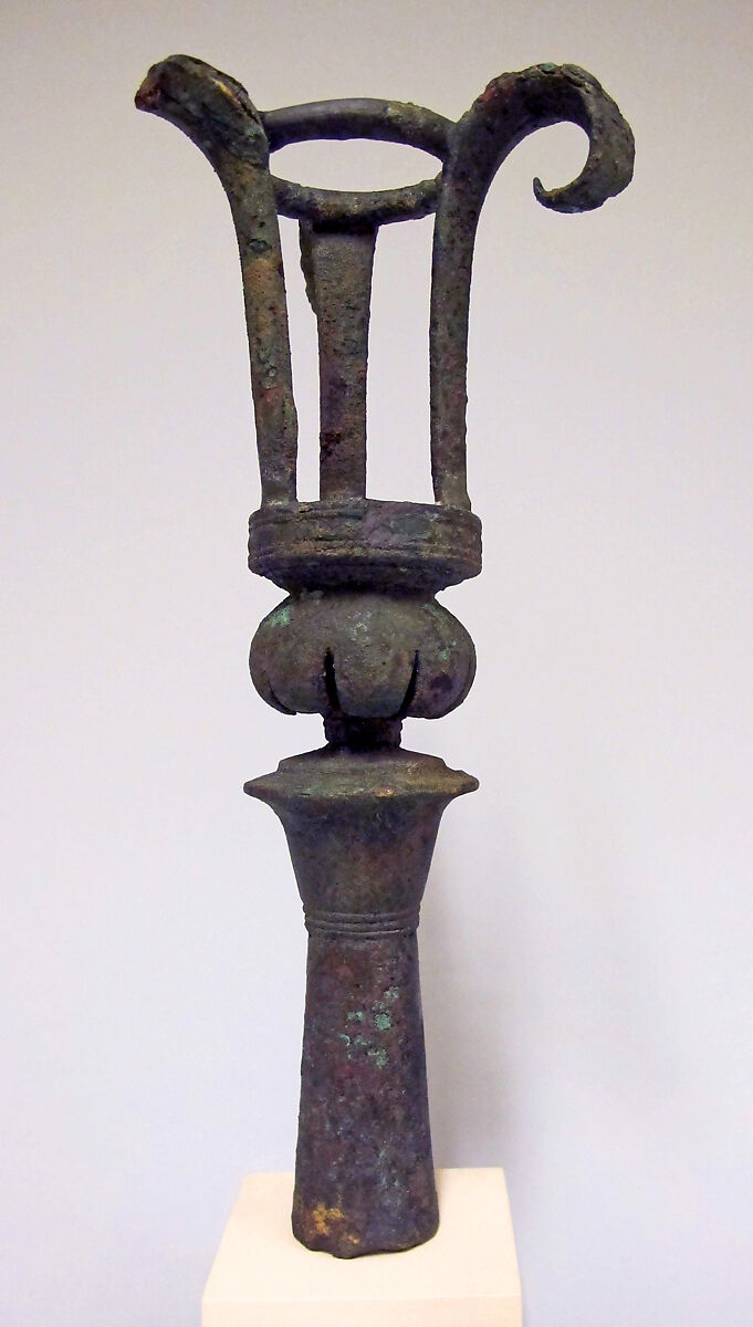 Bronze lampstand, Bronze, Cypriot 