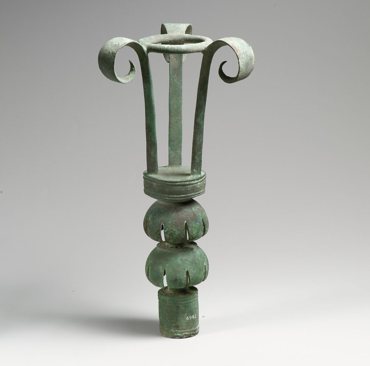 Bronze lampstand, Bronze, Cypriot