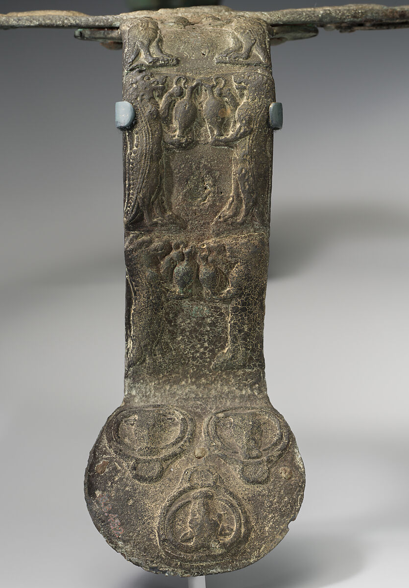 Bronze handles and rim of a cauldron, Bronze, Cypriot