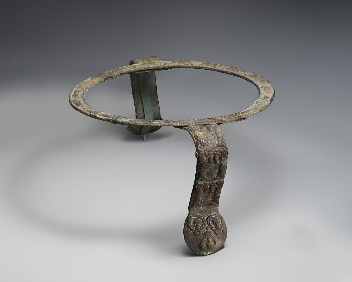 Bronze handles and rim of a cauldron, Bronze, Cypriot