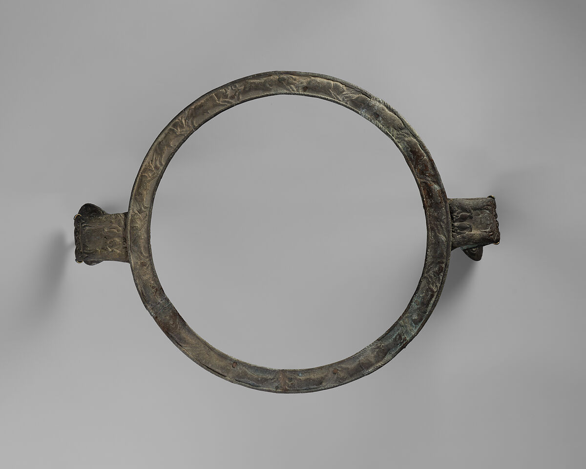Bronze handles and rim of a cauldron, Bronze, Cypriot