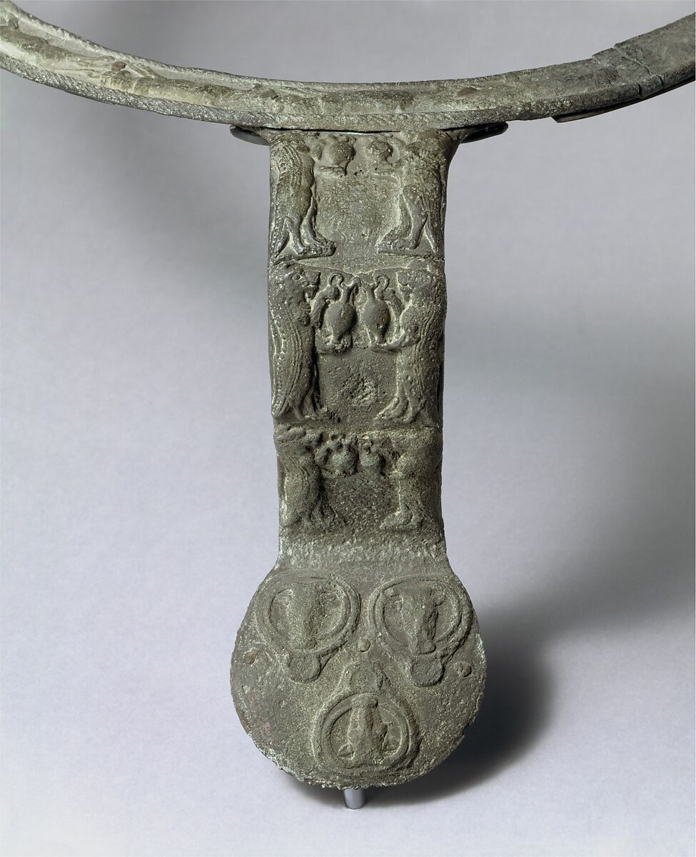 Bronze handles and rim of a cauldron, Bronze, Cypriot