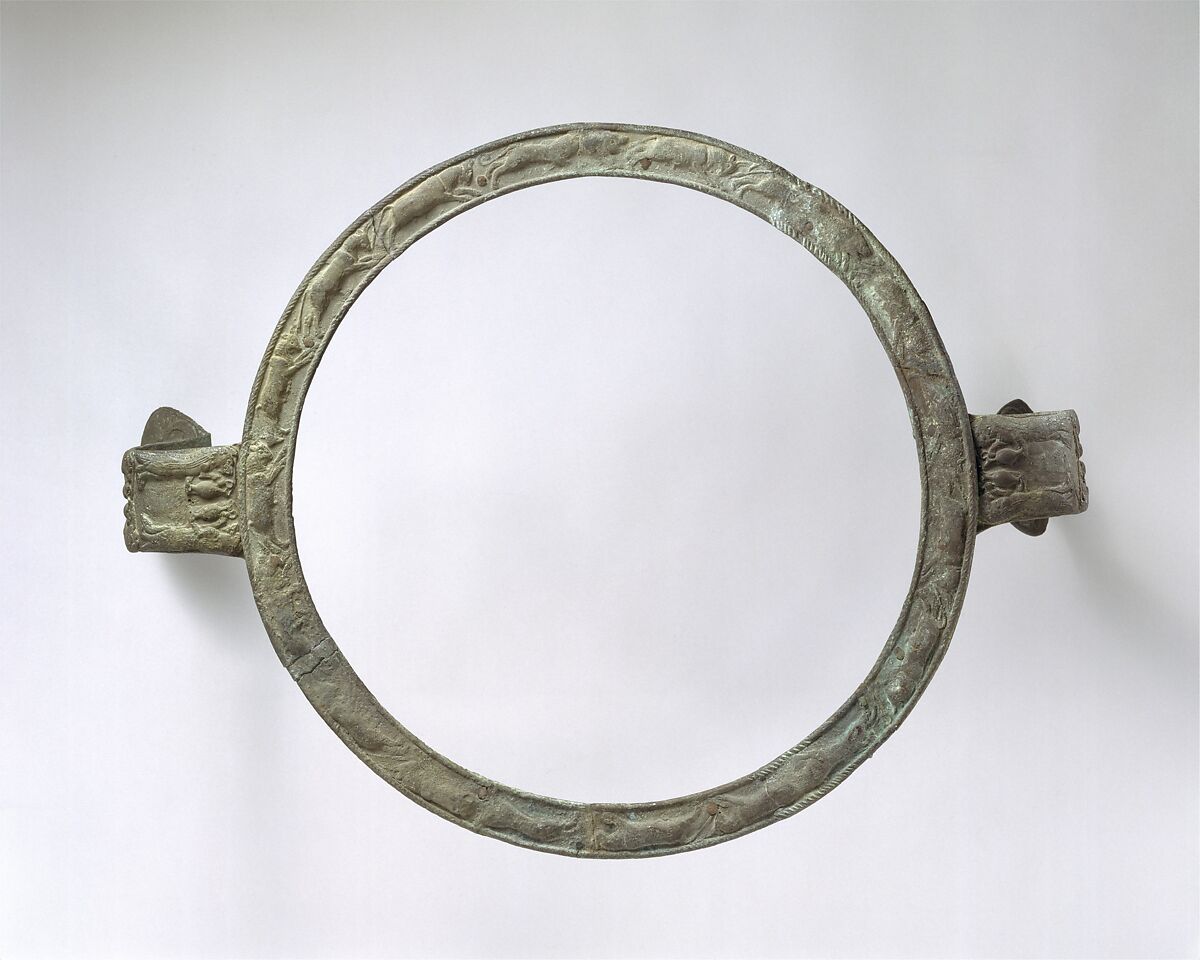 Bronze handles and rim of a cauldron, Bronze, Cypriot