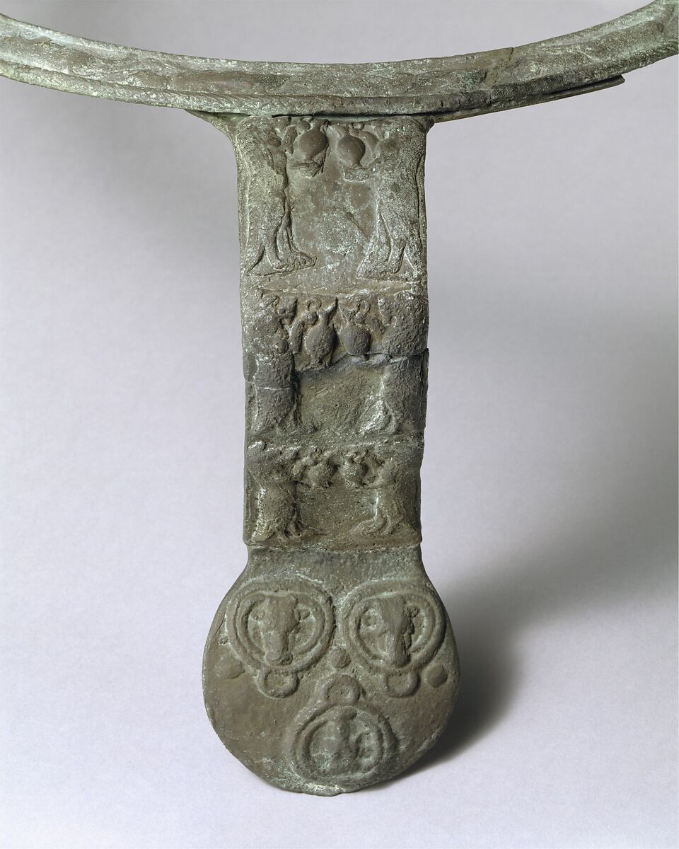 Bronze handles and rim of a cauldron, Bronze, Cypriot