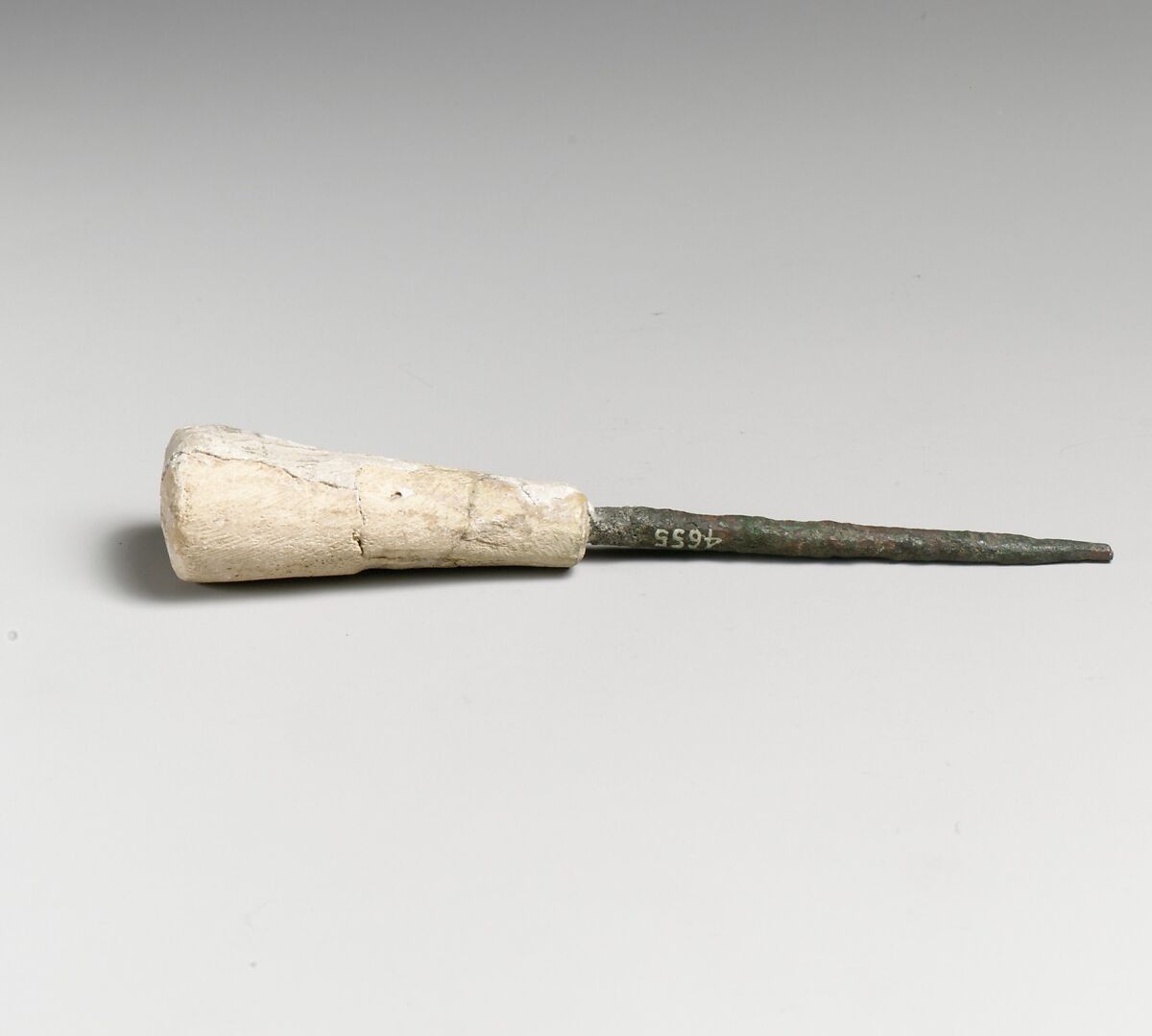 Bronze awl with bone handle, Bronze, hippopotamus ivory possibly, Cypriot 