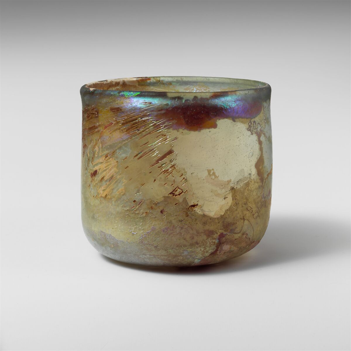Glass beaker, Glass, Roman 