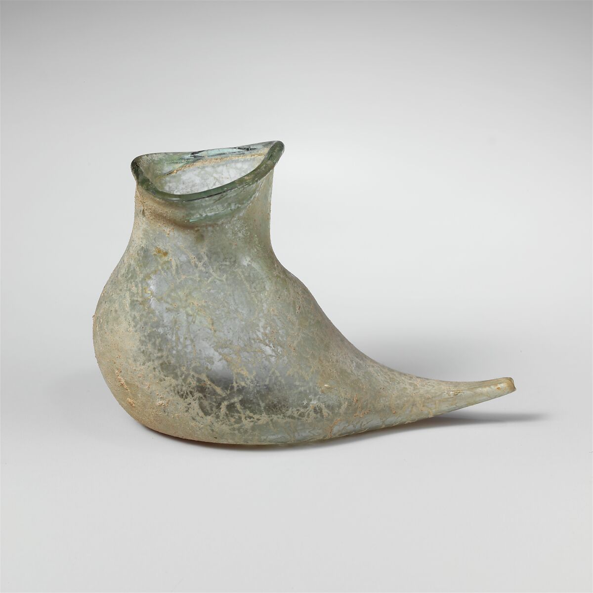 Glass pourer flask, Glass, Roman 