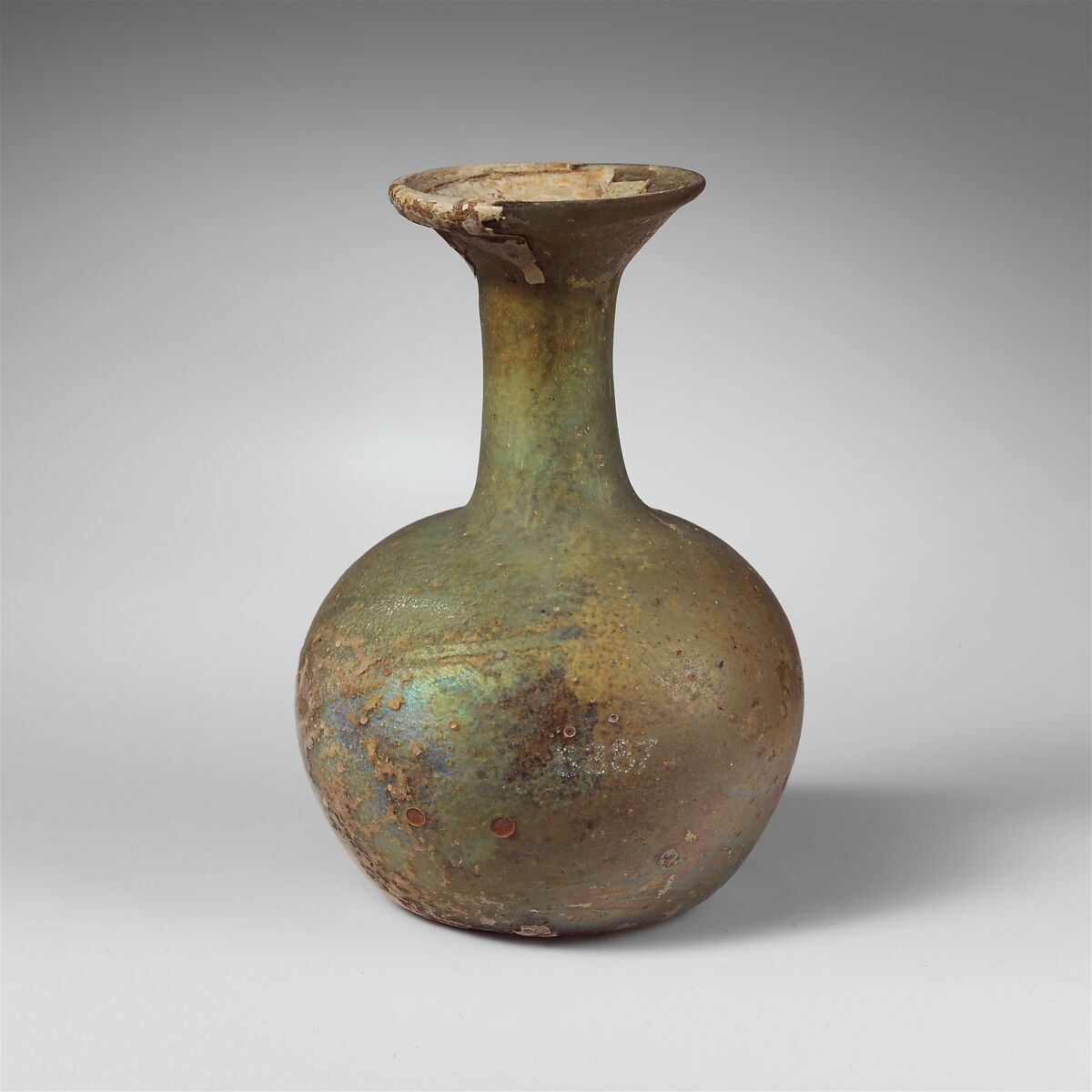 Glass flask, Glass, Roman 