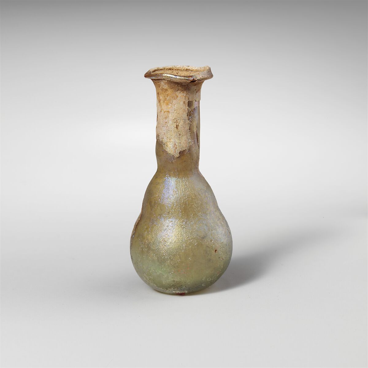 Glass miniature perfume bottle, Glass, Roman 