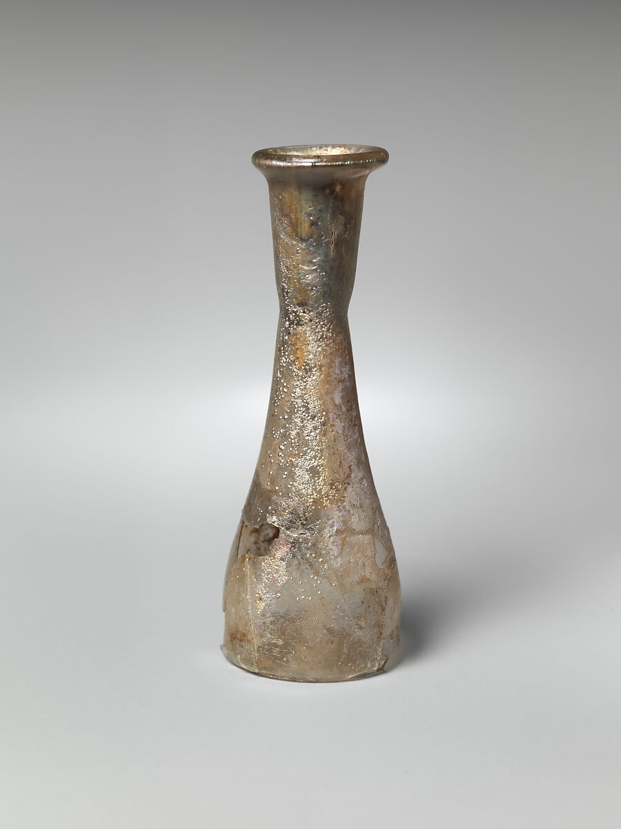 Glass perfume bottle, Glass, Roman 