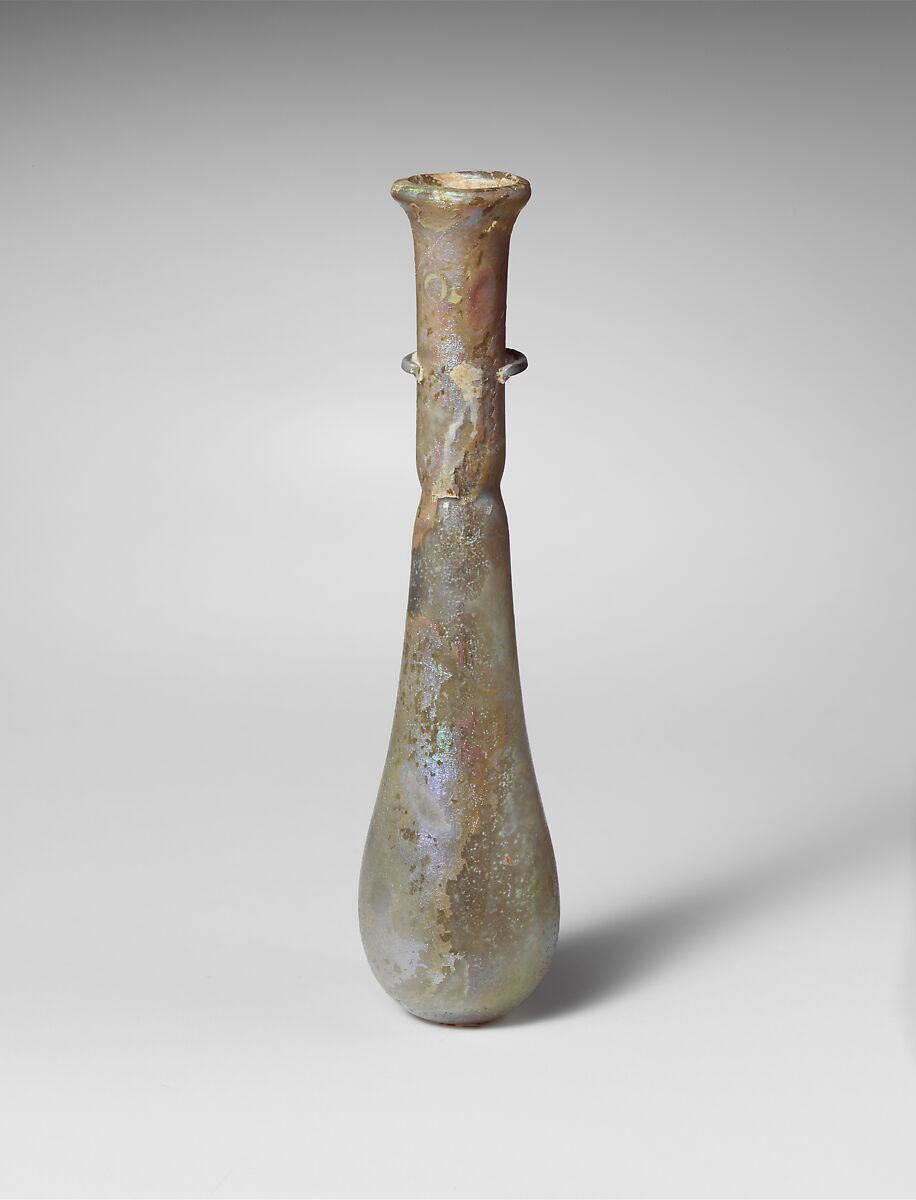 Glass perfume bottle, Glass, Roman 