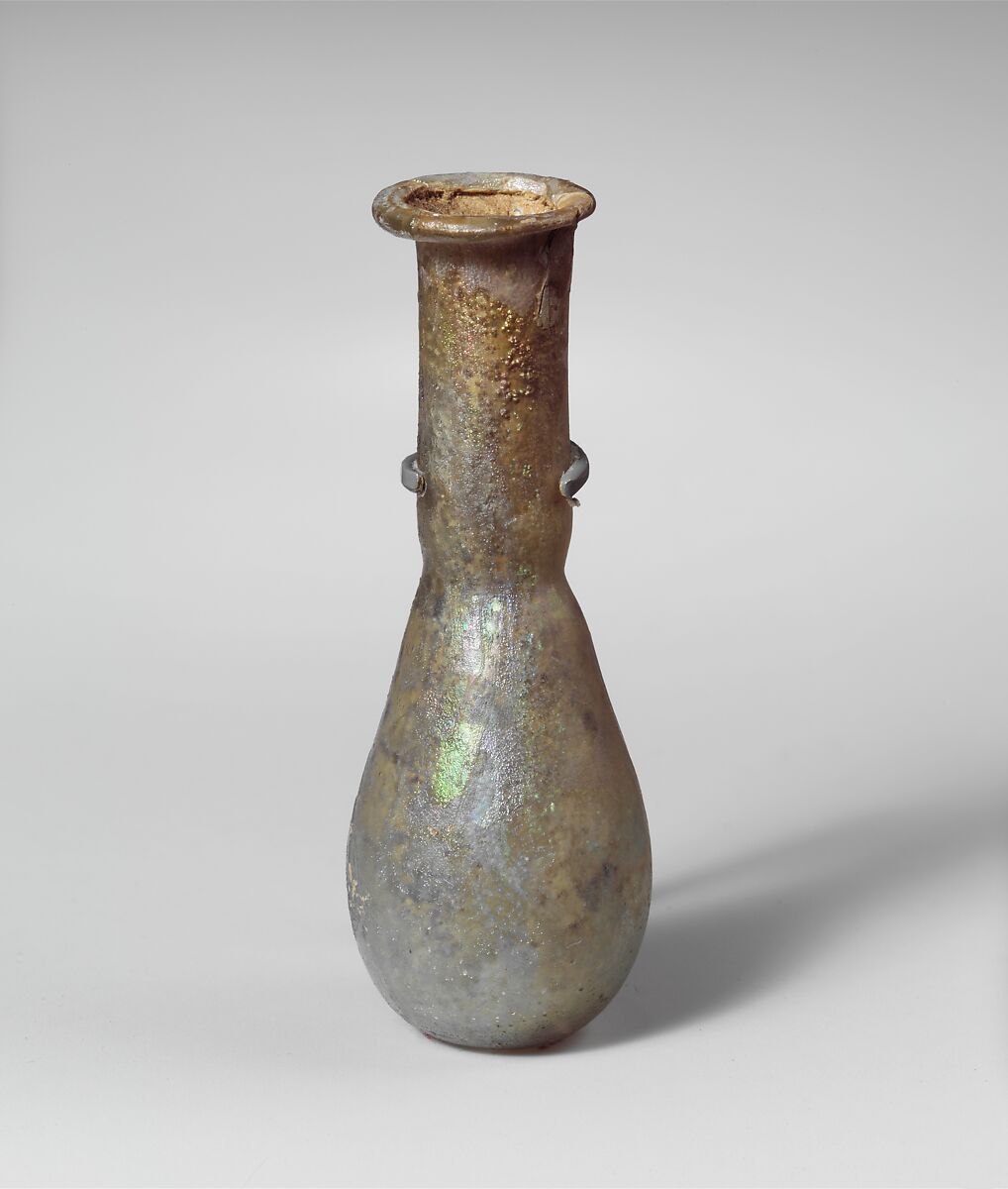 Glass perfume bottle, Glass, Roman 
