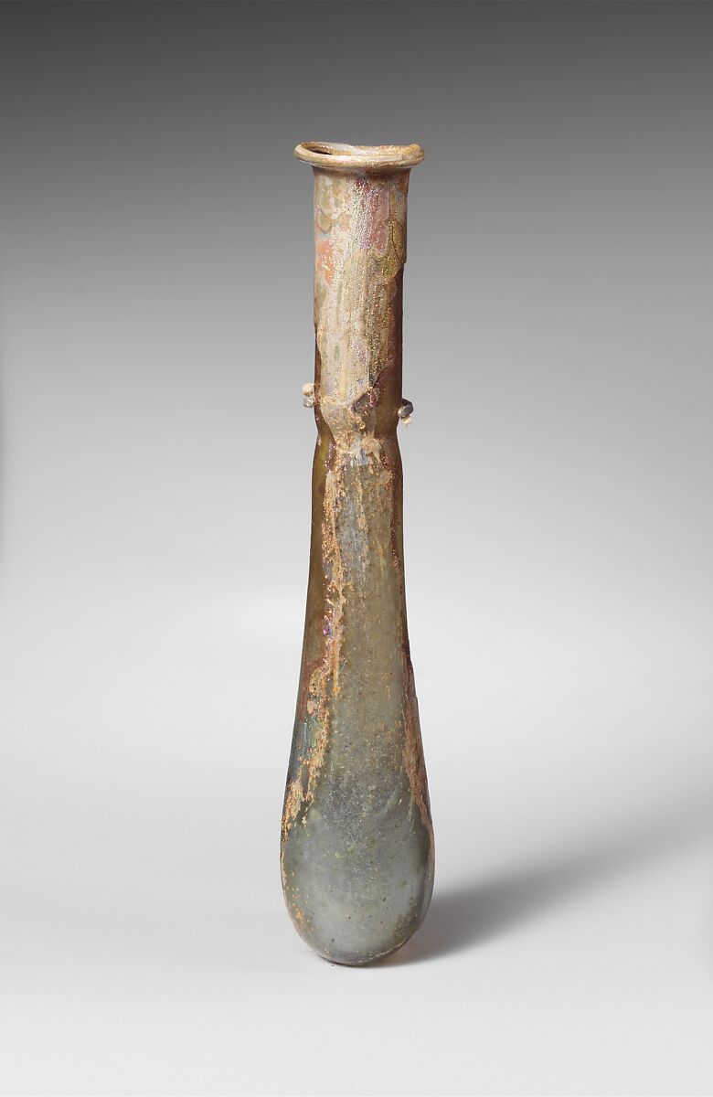 Glass perfume bottle, Glass, Roman