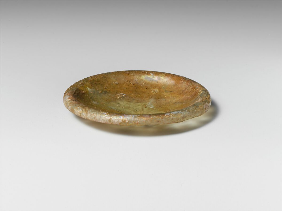 Glass lid, Glass, Roman, Cypriot 