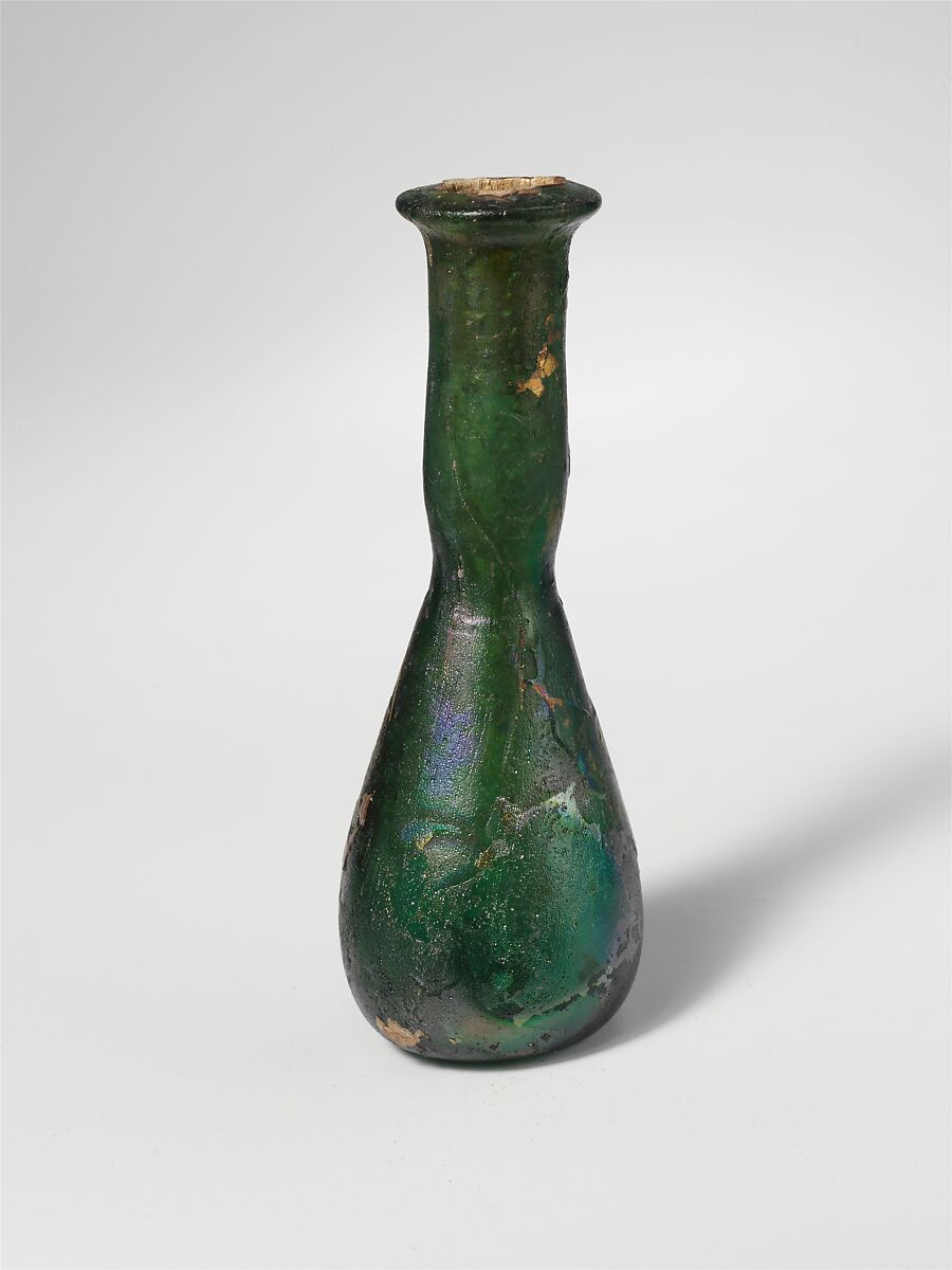 Glass perfume bottle, Glass, Roman 