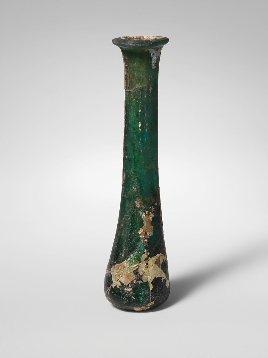 Glass perfume bottle, Glass, Roman 