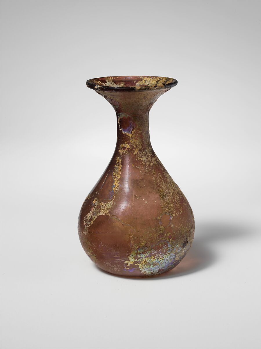 Glass flask, Glass, Roman 