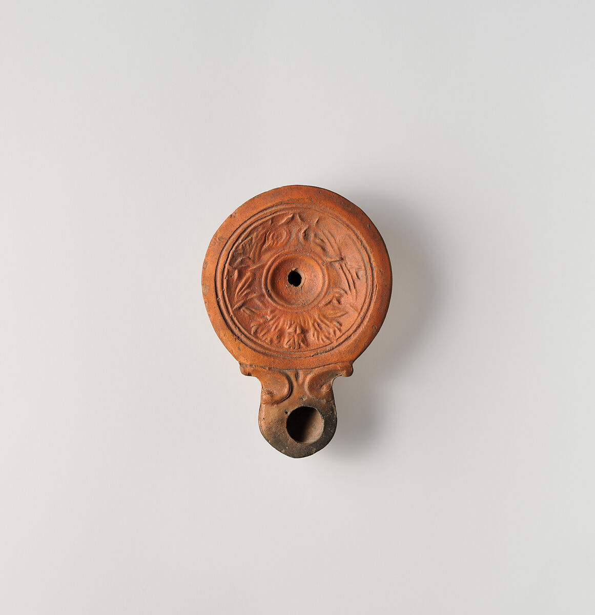 Terracotta oil lamp, Terracotta, Roman 