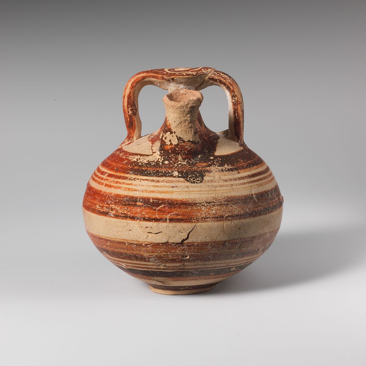 Terracotta stirrup jar, Terracotta, Mycenaean 